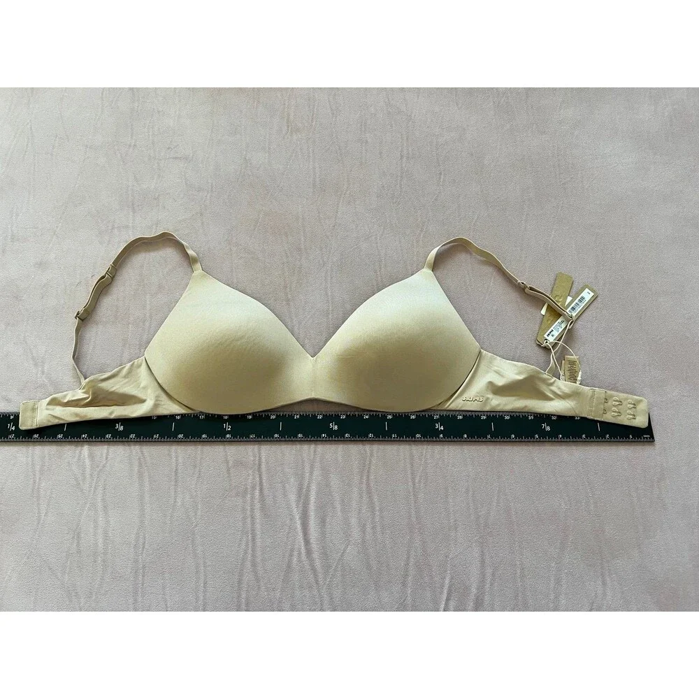 SKIMS WIRELESS FORM PUSH-UP PLUNGE BRA - size 34D- color Clay - new with tags - Picture 5 of 11